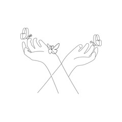 Abstract hand art design with fluid lines and modern aesthetics. 