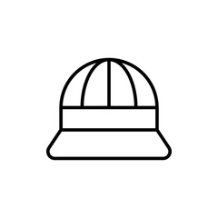 Archeologist hat outline icons, minimalist vector illustration ,simple transparent graphic element .Isolated on white background