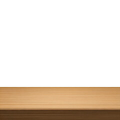 Fototapeta premium wooden table template, desk mock-up, tabletop, front view, isolated 