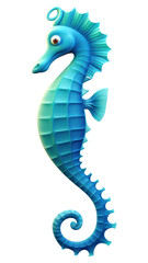 Fototapeta premium PNG Seahorse cartoon animal white background.