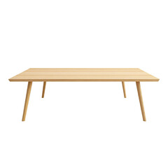 Fototapeta premium Kitchen table mockup, tabletop isolated, front view