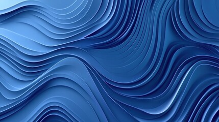 Abstract Blue Wavy Background
