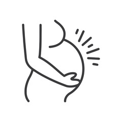 pregnant woman line icon vector design