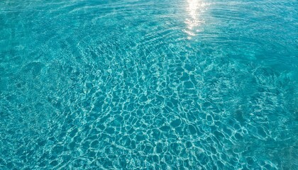 Crystal clear pool water.