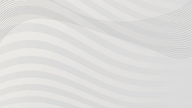 White background with smooth wave lines forming a sinusoidal pattern. The high contrast between the lines and background creates a rhythmic motion, ideal for modern visuals.