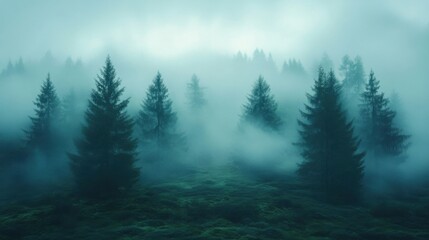 Misty Forest Landscape: Embrace the Tranquility of Nature and Its Enchanting Charm