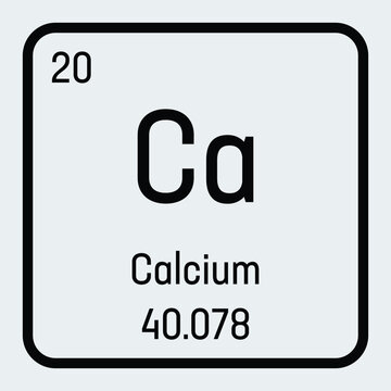Calcium icon. Ca chemical element