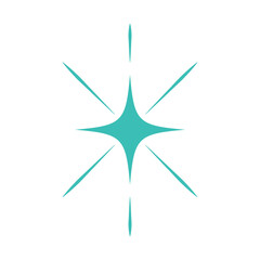 Green Star that attracts attention. vector illustration. background for promotions, discounts, promotions, tags. Colored rays of light going in different directions like a fireworks explosion