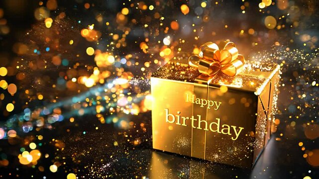 Joyful expression: text Happy Birthday elegantly designed with colorful fonts, festive decorations, conveying warm wishes and celebration, making every recipient feel cherished on their special day.