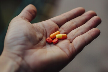pills in hand