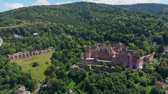 aerial view of heidelberg in germany 