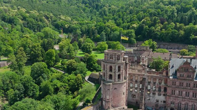 aerial view of heidelberg in germany 