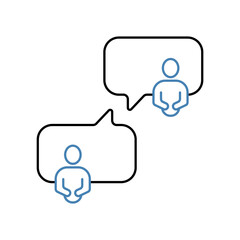 conversation concept line icon. Simple element illustration. conversation concept outline symbol design.