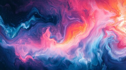 Vibrant Abstract Swirls in Cosmic Colors