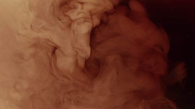 Super Slow Motion of Pouring Milk Into Coffee Drink in Extreme Close-up. Filmed on High Speed Cinema Camera, 1000 fps.