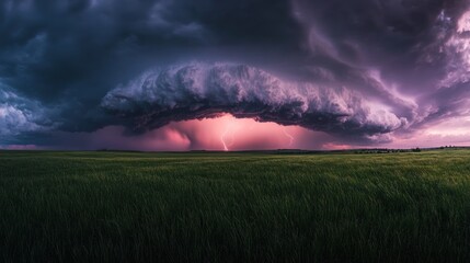 Thunderstorm over Field
