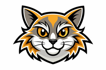 Kitten head mascot logo design vector