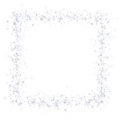 Square Silver Color Glitter Sparkle Border Frame