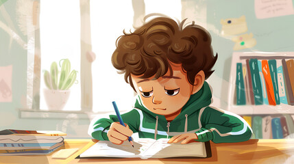 World Education Day, Back To School, vector illustration, Generative Ai