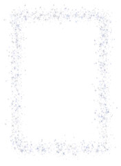 Rectangle Silver Color Glitter Sparkle Border Frame