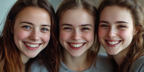 Obraz premium Twin Girls Selfie Collage