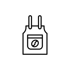 Barista apron outline icons, minimalist vector illustration ,simple transparent graphic element .Isolated on white background