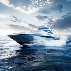 a yacht as it gracefully maneuvers through the water