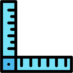 Vector Icon Ruler, Measuring, Geometry, Construction Tools, Carpentry Tools