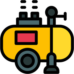 Vector Icon Compressor, Pump, Construction And Tools, Carpentry, Engine