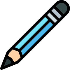 Vector Icon Pencil, School Material, Constructions, Carpentry, Writer