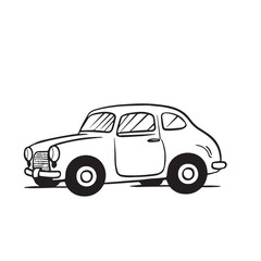Classic Car Doodle:  A simple yet charming hand-drawn illustration of a vintage car, perfect for adding a nostalgic touch to your designs. 