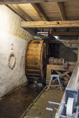 Wassermühle in Betrieb