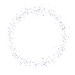 Round Silver Color Glitter Sparkle Border Frame