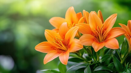 Obraz premium Close-Up of Beautiful Orange Ornamental Flowers