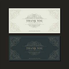 classic thank you wedding card