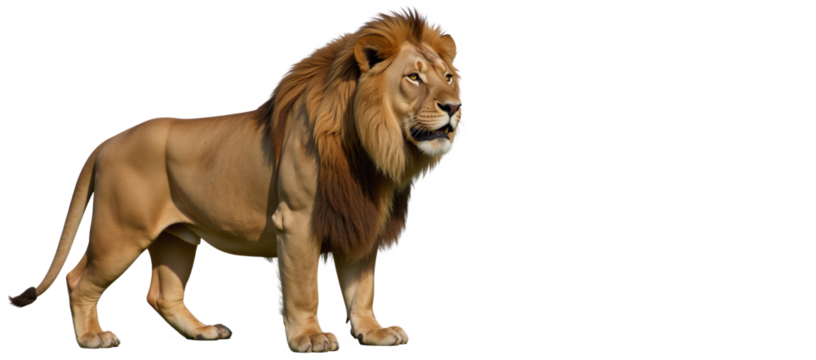Lion depicted as an isolated transparent PNG image