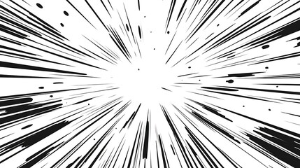 Dynamic explosion effect with radial lines radiating outward.
