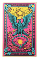 PNG Tarot card Risograph style pattern art white background.