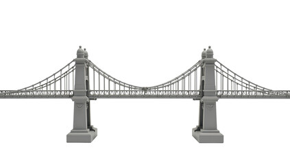 Fototapeta premium Bridge illustrated against an isolated transparent PNG background