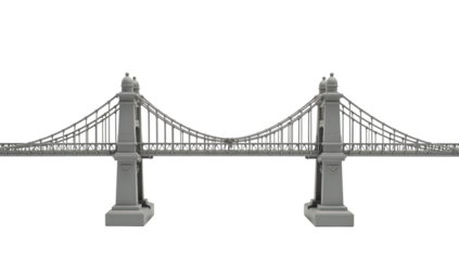 Bridge illustrated against an isolated transparent PNG background