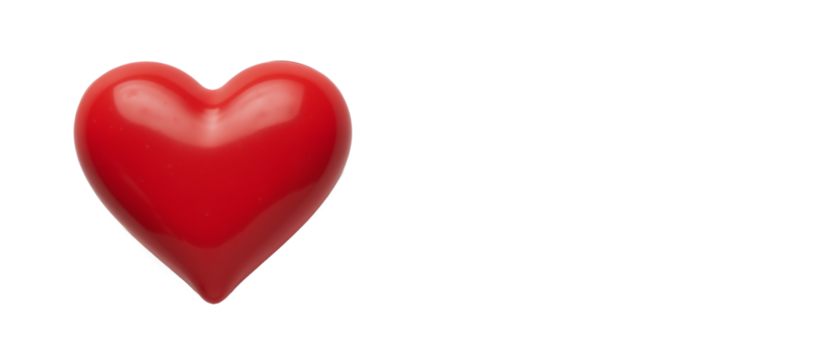 Heart symbol isolated as a transparent PNG image