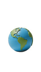 Naklejka premium Globe 3D icon with transparency isolated