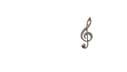 Music note on an isolated transparent PNG background