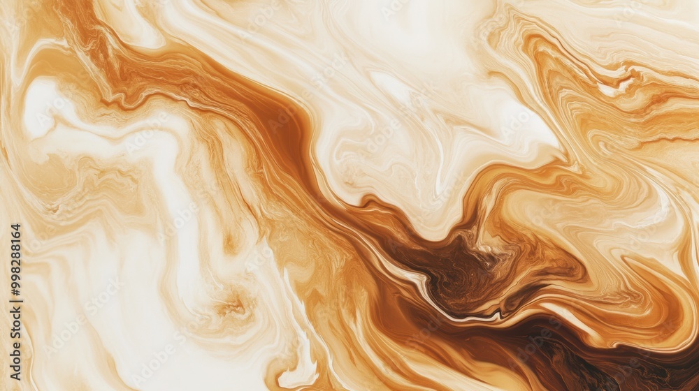 Poster rich coffee meets creamy swirls, blending together to form a stunning marbled pattern that evokes wa