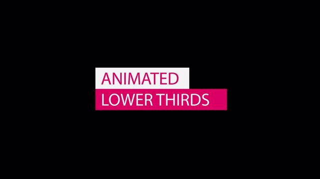 3D rendering of animated lower third text