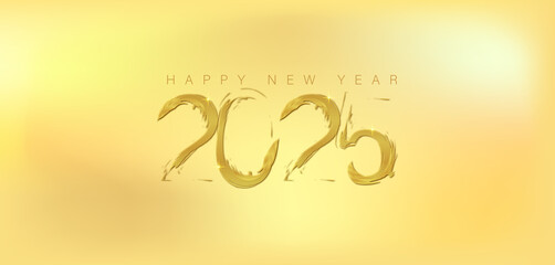 A festive gold background featuring the golden numbers 2025 to celebrate the New Year with elegance and joy