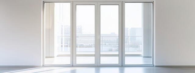 A clear glass window with no decorations.