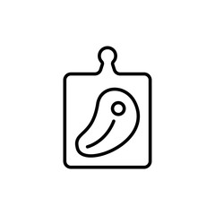 Meat outline icons, minimalist vector illustration ,simple transparent graphic element .Isolated on white background