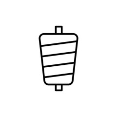 Obraz premium Kebab outline icons, minimalist vector illustration ,simple transparent graphic element .Isolated on white background