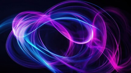 Abstract Swirling Neon Lights